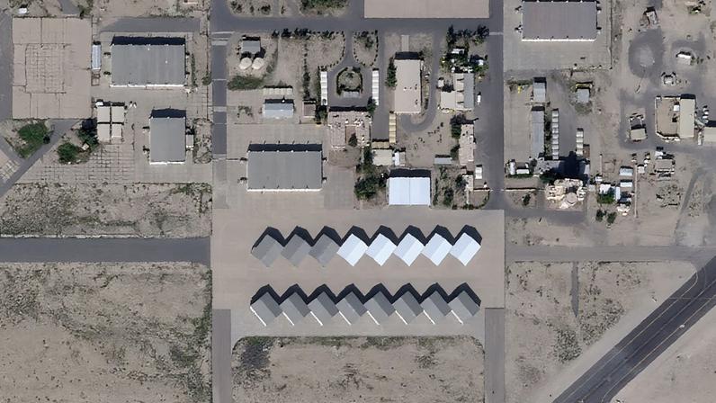 A satellite view shows the Ali Al Salem Base near Al Jahra, Kuwait, February 22, 2026. 2026 Planet Labs PBC /Handout via REUTERS/File Photo