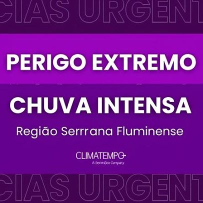 Região serrana do Rio em alerta extremo por chuvas nesta quinta