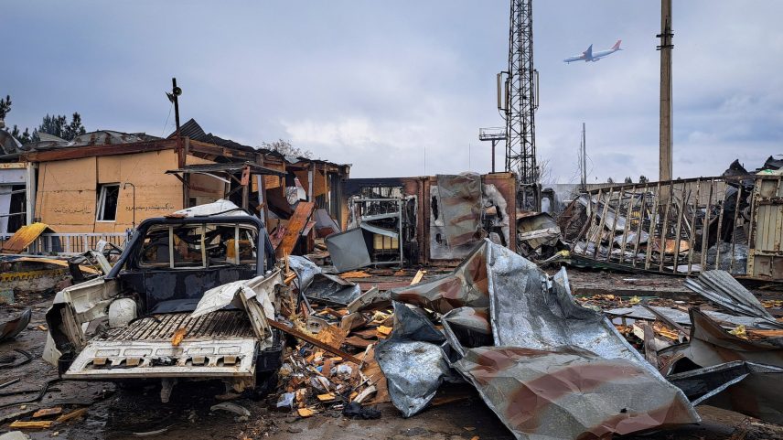 Debris lie at the site of a drug rehabilitation center destroyed in what the Taliban said was a Pakistani air strike in Kabul, Afghanistan, March 18, 2026. Picture taken with a mobile phone.