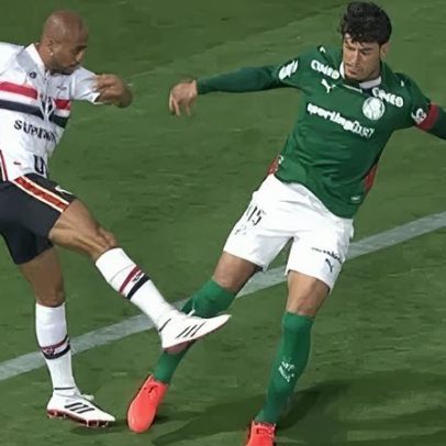 Lance polêmico de pênalti em Palmeiras x São Paulo pelo Paulistão