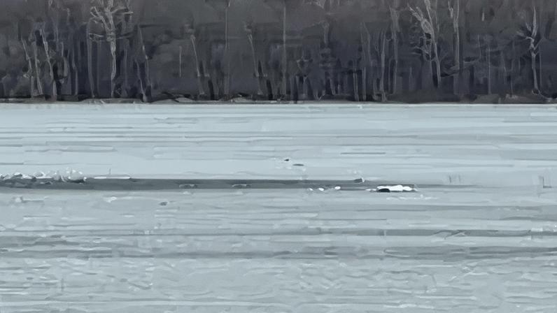 Pedaços de drone em lago congelado na Lituânia a cerca de 20 km da fronteira com Belarus