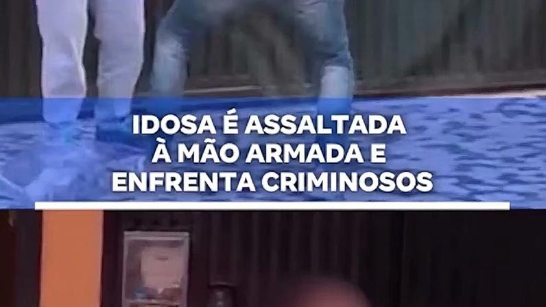 Idosa é vítima de assalto à mão armada e enfrenta criminosos