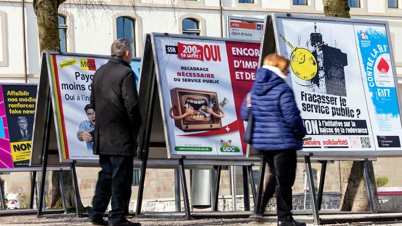Swiss radio and television votations poster campaign