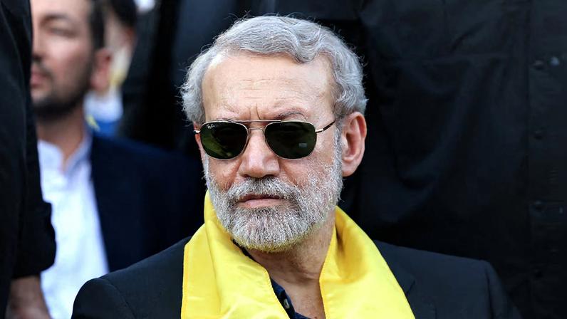 Iran's Supreme National Security Council Secretary Ali Larijani attends a ceremony on the outskirts of Beirut, Lebanon, September 27, 2025. REUTERS/Mohamed Azakir/File Photo