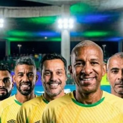 Lendas lideram Brasil contra Argentina em showbol no Rio