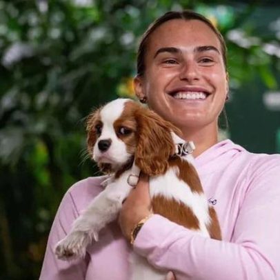 Sabalenka afirma que o pet Ash é um apoio para sua saúde mental