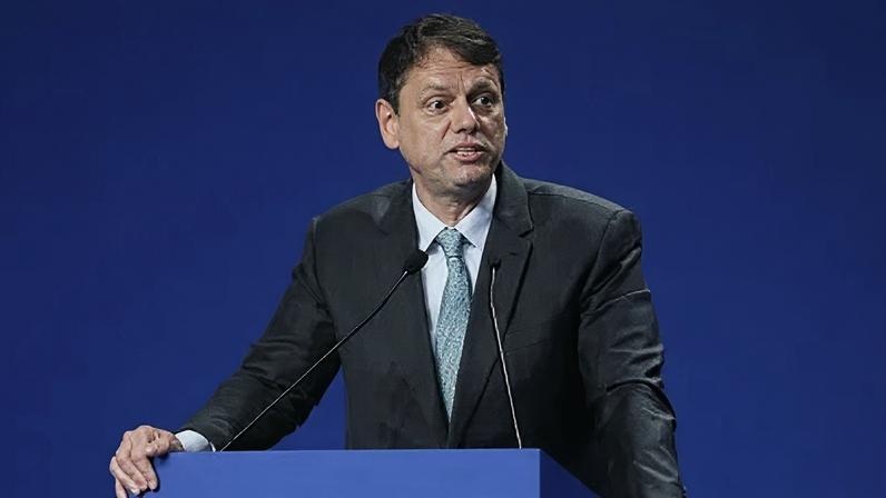 O governador de São Paulo, Tarcísio de Freitas