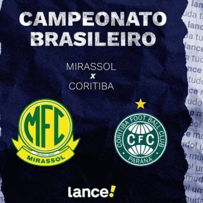 Mirassol x Coritiba pelo Brasileirão: horário, transmissão e escalações