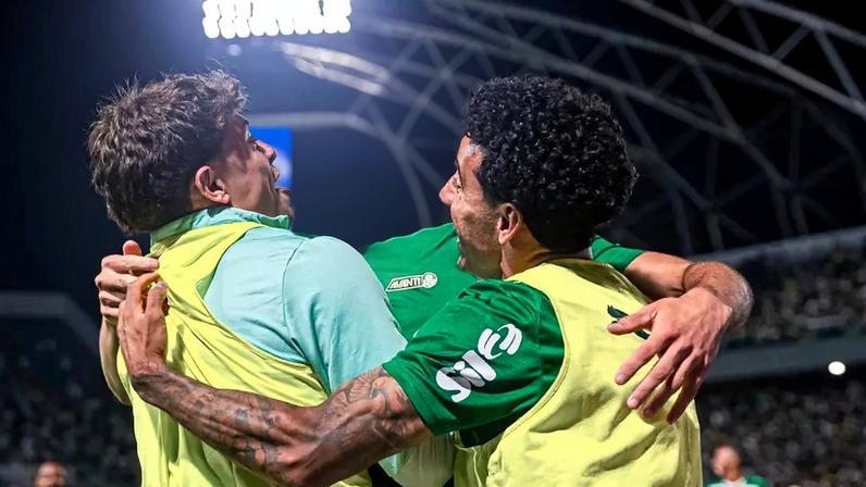 Flaco Lopez comemora seu gol durante partida entre Palmeiras e São Paulo, na semifinal do Paulistão (Foto: Anderson Lira/Código19/Gazeta Press)