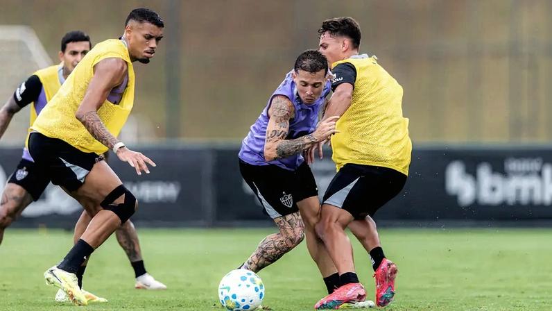 Treinamento de preparação contra o Fluminense (Foto: Pedro Souza / Atlético)