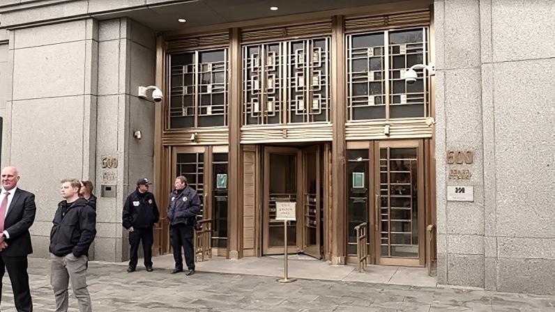 Tribunal em Manhattan, Nova York, nesta quinta-feira (26), onde Maduro participa de sua segunda audiência