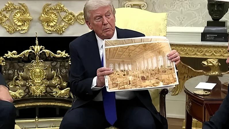 Trump apresenta imagens do salão de baile da Casa Branca