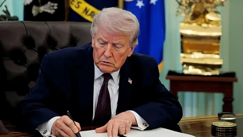 Trump assina decreto no Salão Oval da Casa Branca