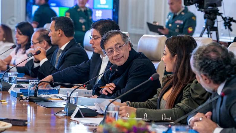 El presidente de Colombia, Gustavo Petro, durante el Consejo de Ministros del lunes 16 de marzo de 2026.