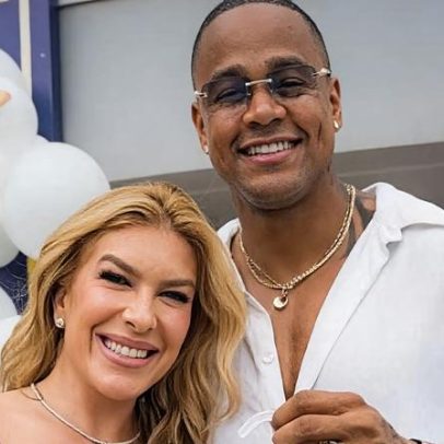 Léo Santana mostra chá de bebê e revela nome do filho