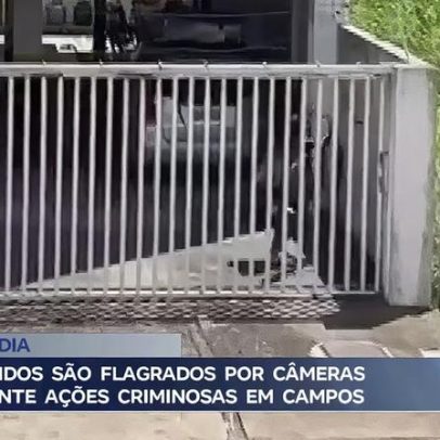 Câmeras registram bandidos durante ações criminosas em Campos (RJ)