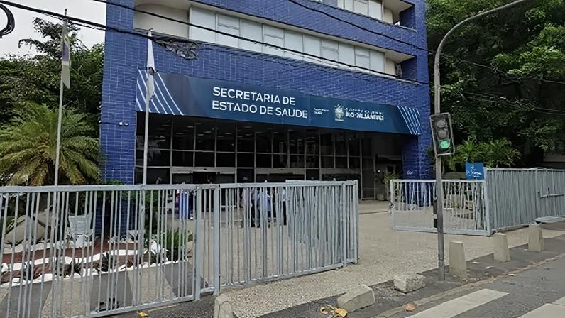 Fachada da Secretaria de Estado da Saúde do Rio de Janeiro