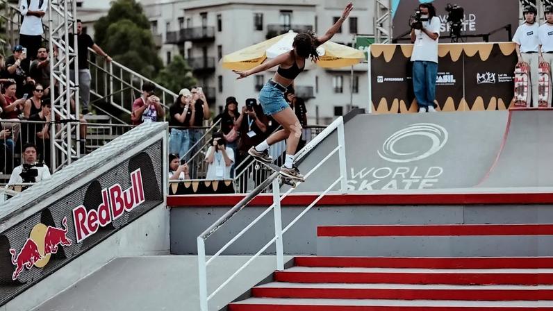 Rayssa Leal nas quartas de final do Mundial de skate 2026 (Foto: Thiago da Luz/STU)
