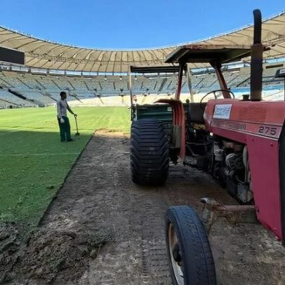 Maracanã inicia troca de gramado durante pausa da Data-Fifa