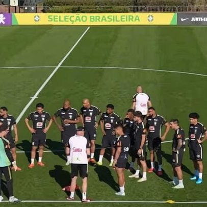 Seleção faz primeiro treino com ausências antes de enfrentar a França