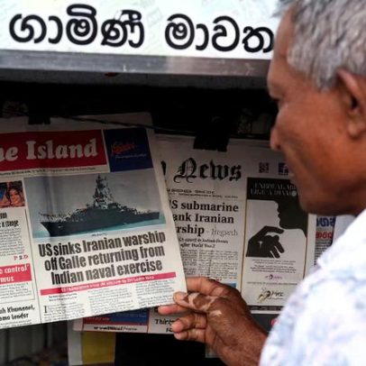 Sri Lanka diz tentar proteger vidas a bordo de outro navio iraniano