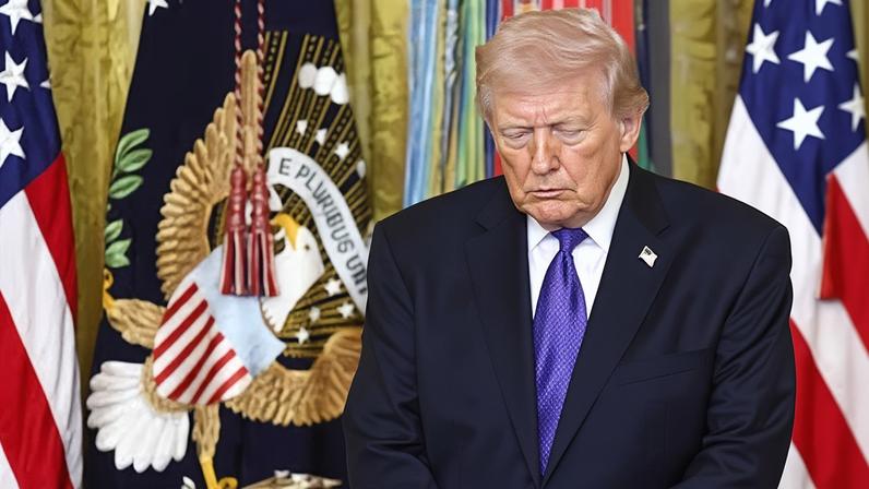 El presidente de EE UU, Donald Trump, este lunes en Washington.