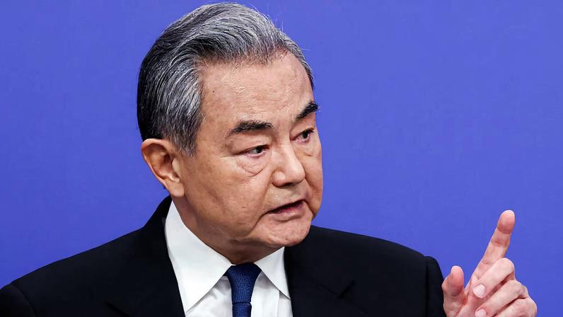 Chinese Foreign Minister Wang Yi attends a press conference on the sidelines of the National People's Congress, in Beijing, China, March 8, 2026. REUTERS/Maxim Shemetov