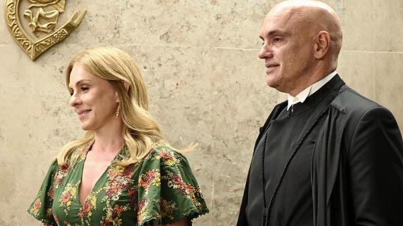 A advogada Viviane Barci de Moraes, esposa o ministro do STF Alexandre de Moraes, durante a posse de Edson Fachin como presidente do Supremo, em setembro