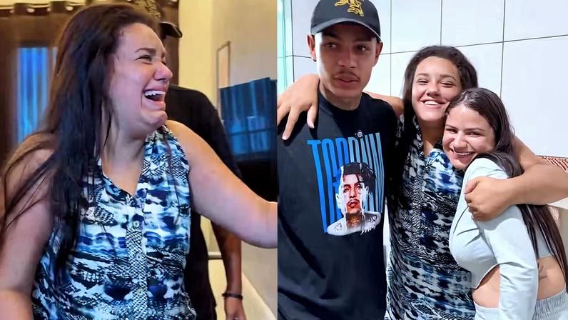 Vitória Gomes, que perdeu mãe e filha em enchentes em Minas Gerais, ganha casa de presente dos influenciadores Chrys Dias e Débora Paixão — Foto: Reprodução/Instagram