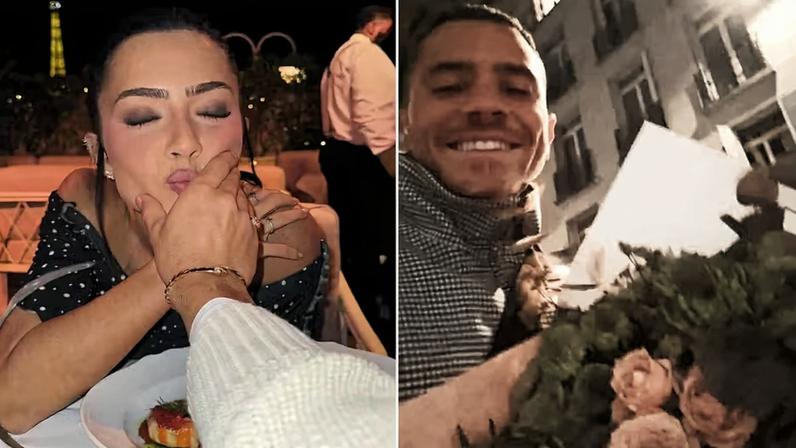 André Lamoglia posta em Paris com Jade Picon, flores e jantar romântico