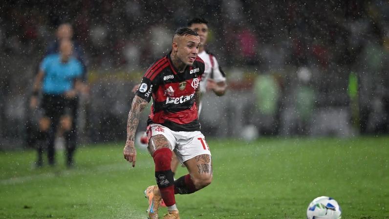 Everton Cebolinha Flamengo Lanús — Foto: Mauro Pimentel/AFP