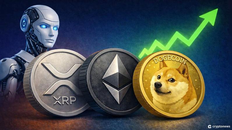 IA chinesa KIMI prevê preço de XRP, Ethereum e Dogecoin até 2026