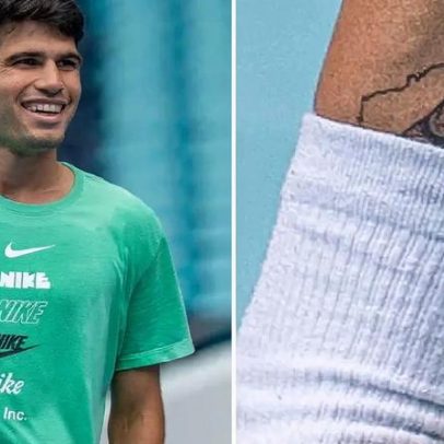Alcaraz exibe tatuagem com título inédito do Australian Open antes de Miami