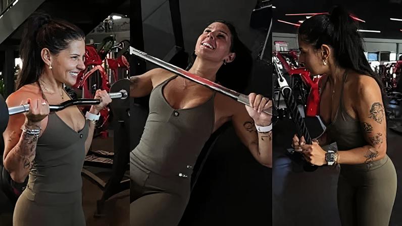 Ana Castela exibe treino intenso na academia durante folga
