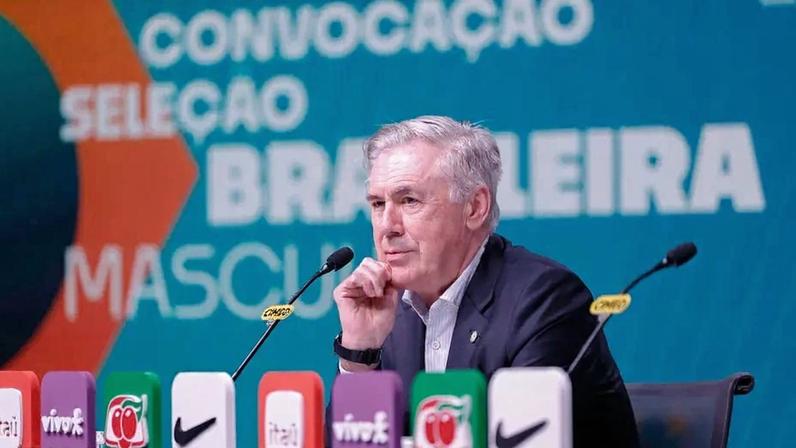 Carlo Ancelotti durante convocação da Seleção Brasileira (Foto: Rafael Ribeiro/CBF)