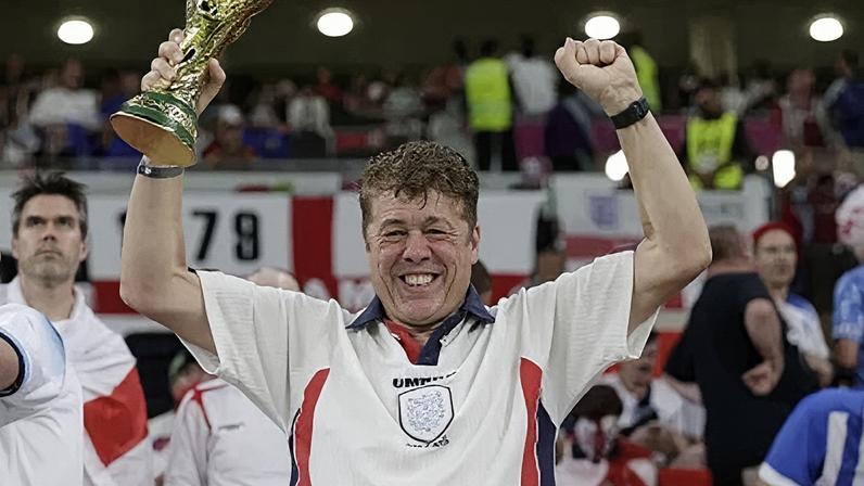 Andy Milne, torcedor da seleção inglesa, em partida da Copa do Mundo de 2022 no Catar
