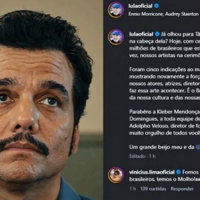 Após Oscar, Lula diz que brasileiros se orgulham do cinema nacional