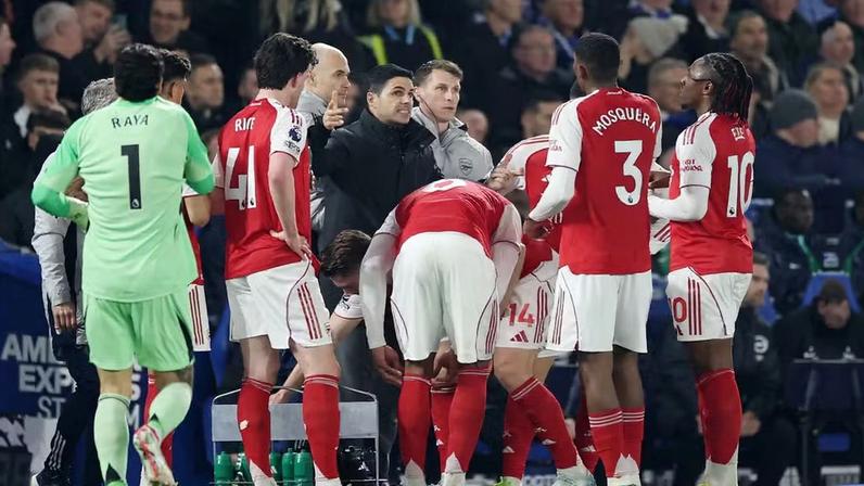 Time do Arsenal na partida contra o Brighton pela Premier League — Foto: Action Images via Reuters