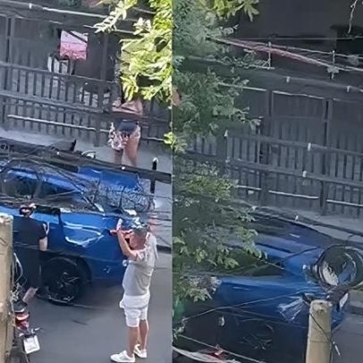 Vídeo mostra família com bebê e idosa sendo assaltada em pleno dia no RJ