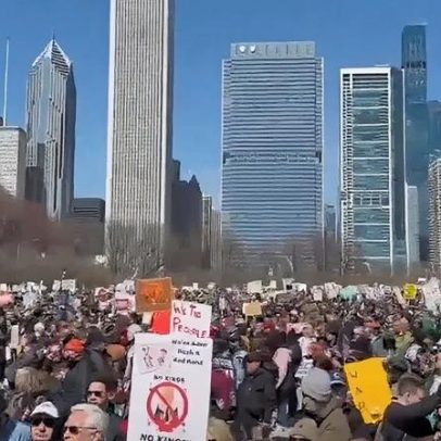 Vídeos de protestos contra Donald Trump nos EUA