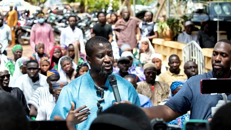 Ibrahim Mahama speaking at a press conference on 23 March