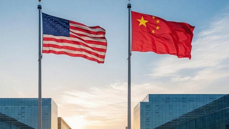O Ministério do Comércio da China informou que as investigações devem durar 6 meses; na imagem, bandeiras de EUA e China