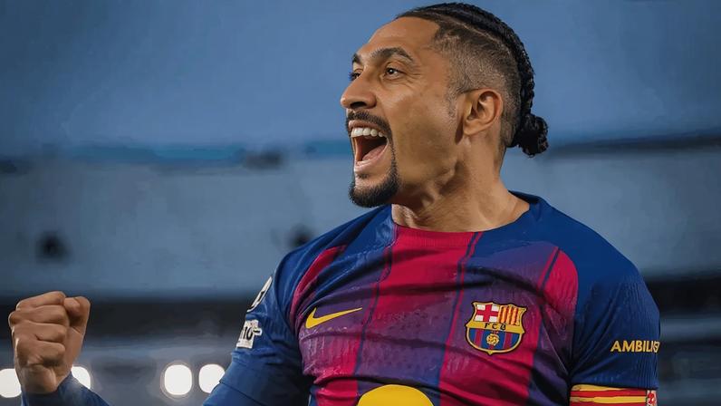 O atacante Raphinha, da seleção brasileira e do Barcelona