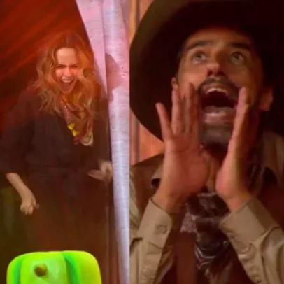 Ana Paula cumpre desafio, chega à festa do BBB 26 e enfrenta Alberto Cowboy