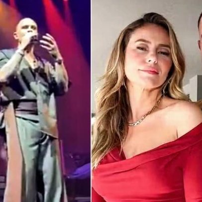 Diogo Nogueira homenageia Paolla Oliveira em show e afirma que amor não acaba