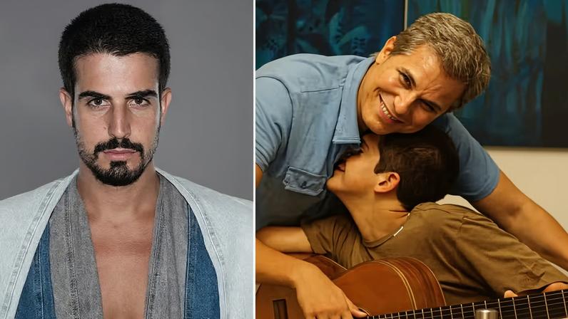 Enzo Celulari com o pai, Edson Celulari