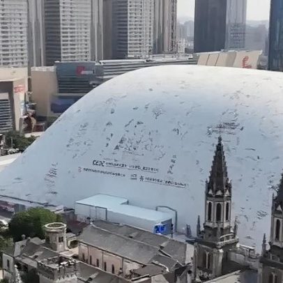 China usa bolhas em obras para reduzir poeira e ruído