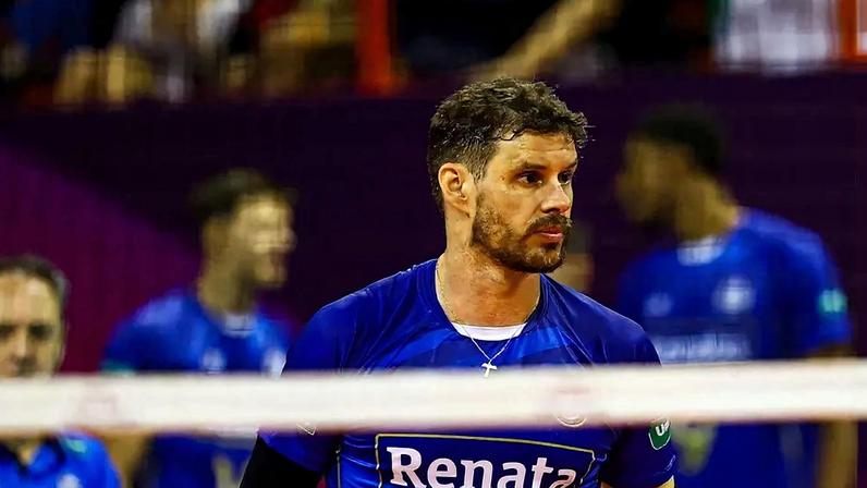 Bruninho, do Campinas, durante partida no Mundial de Clubes de vôlei msculino (Foto: Divulgação Volleyball World)