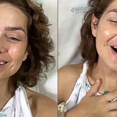 Após nova cirurgia, Camila Campos louva no hospital