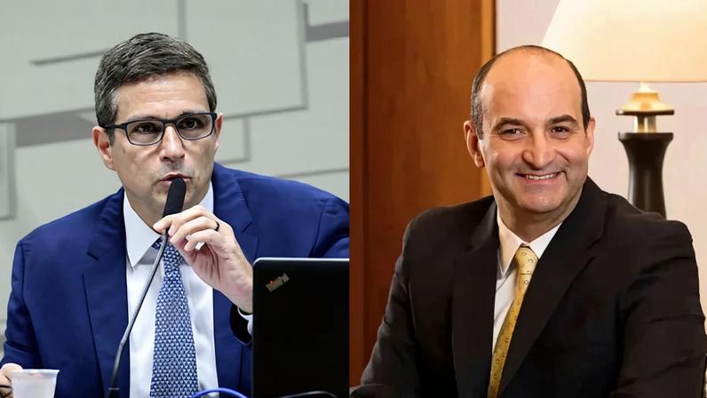 O ex-presidente do Banco Central Roberto Campos Neto e o fundador da Reag, João Carlos Mansur. Fotos: Pedro França/Agência Senado e Divulgação/Reag
